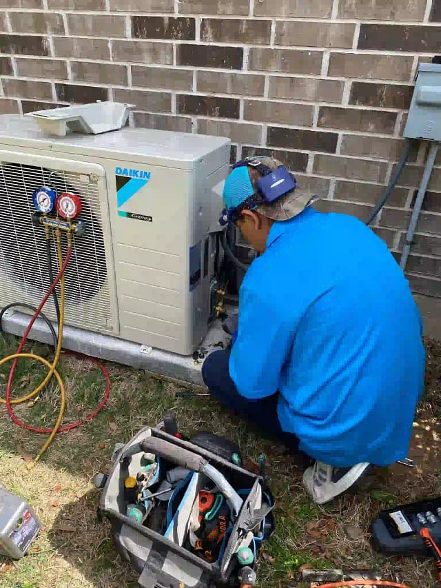 ductless mini split installation in katy tx with 24sevenac